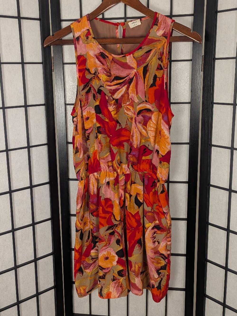 Wilfred 100% Silk Rive Romper | Multicolor Watercolor Print | Aritzia | Size M